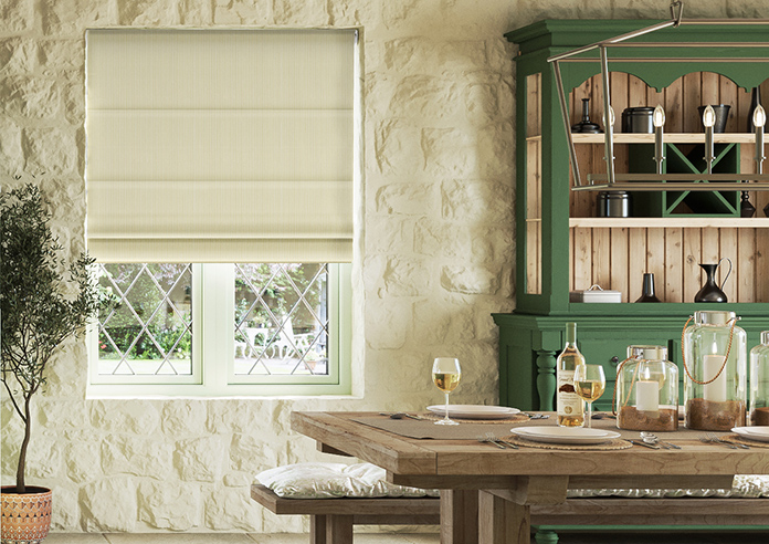 Nautical Stripes, Sand Dollar - Twist&Fit Roman Blind - Image 3